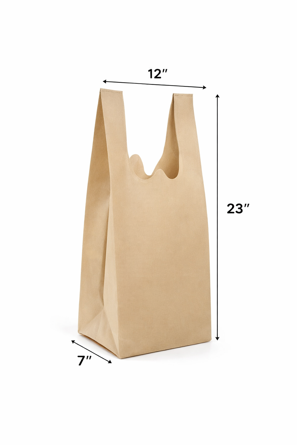 12” Non-Woven T-Shirt Bag – Large Size 500/CS Holca Commercials LTD