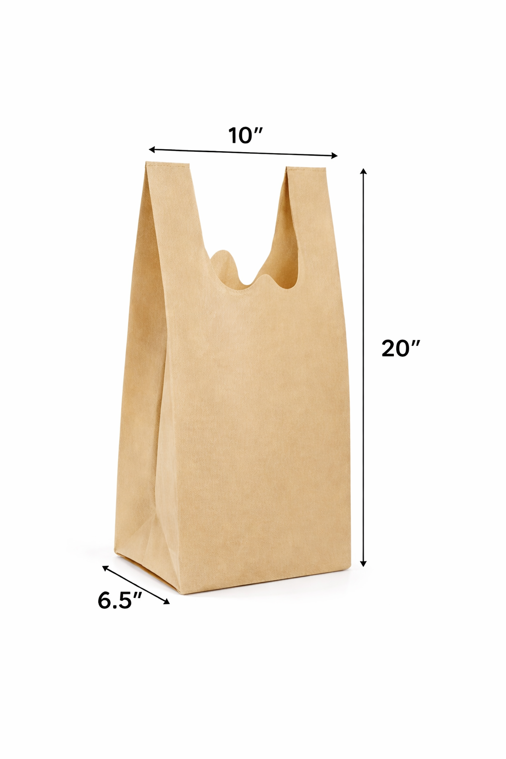 10” Non-Woven T-Shirt Bag – Medium Size 500/CS Holca Commercials LTD