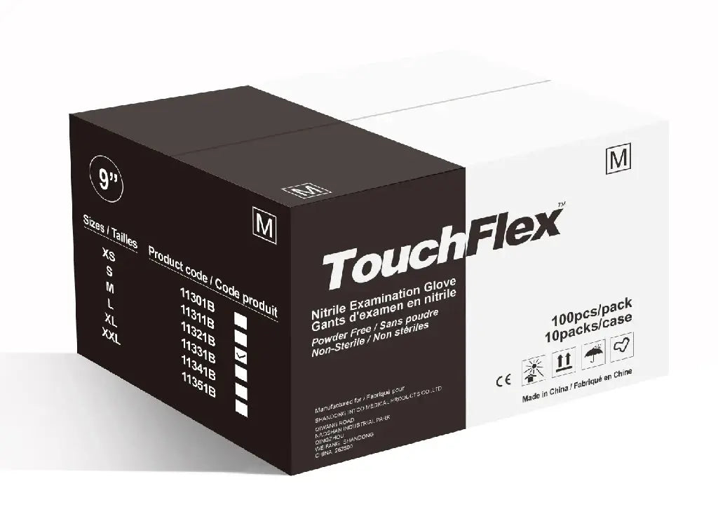 TouchFlex™ Black Nitrile Disposable Gloves Holca Commercials LTD
