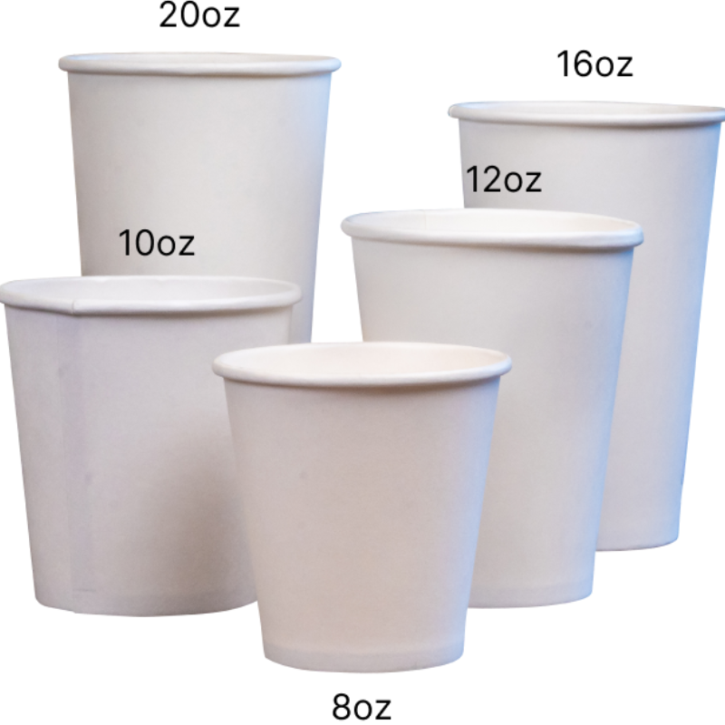 16oz White Paper Hot Cups (1000/Case) Holca Commercials LTD