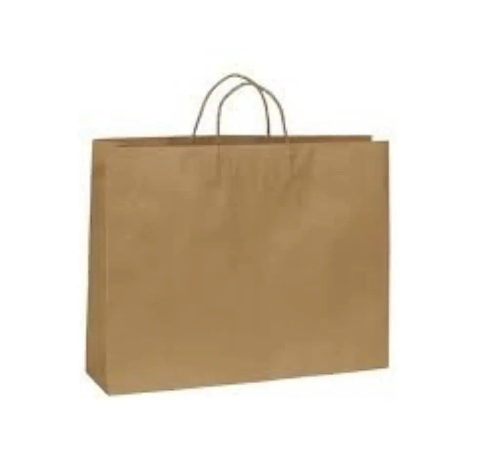 Kraft Paper Handle Bag – Market Street Style (13 × 7 × 13 in) Holca Commercials LTD