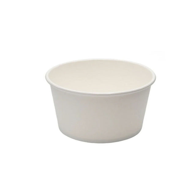 8oz White Paper Bowl – PE Lined, 1000/Case Holca Commercials LTD