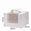 White Cake Box with Clear Window – 25 × 25 × 17 cm Holca Commercials LTD