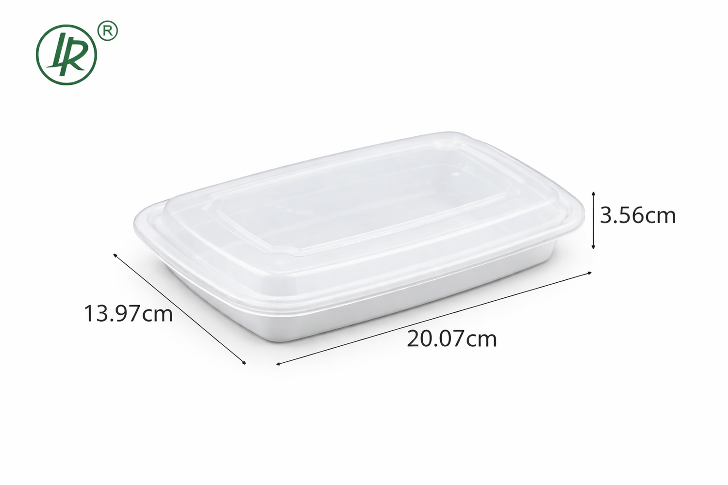 LR-16W-  16 oz Rectangular Food Container Holca Commercials LTD
