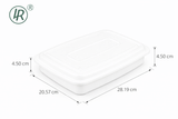 JF-58W -LR 58 oz White Rectangular Container Holca Commercials LTD