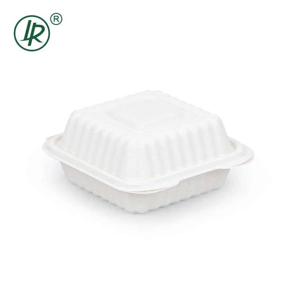 LR 6” Square Plastic Clamshell Container – 150 Per Case Holca Commercials LTD