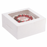 10x10x5 White Cake Box with Window Holca Commercials LTD