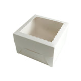 10x10x5 White Cake Box with Window Holca Commercials LTD