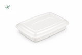 JF-58W -LR 58 oz White Rectangular Container Holca Commercials LTD