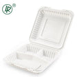 EP-93W LR 39 oz 3-Compartment Custom Printed Plastic Clamshell Container  – (9 × 9 × 2.7") Holca Commercials LTD