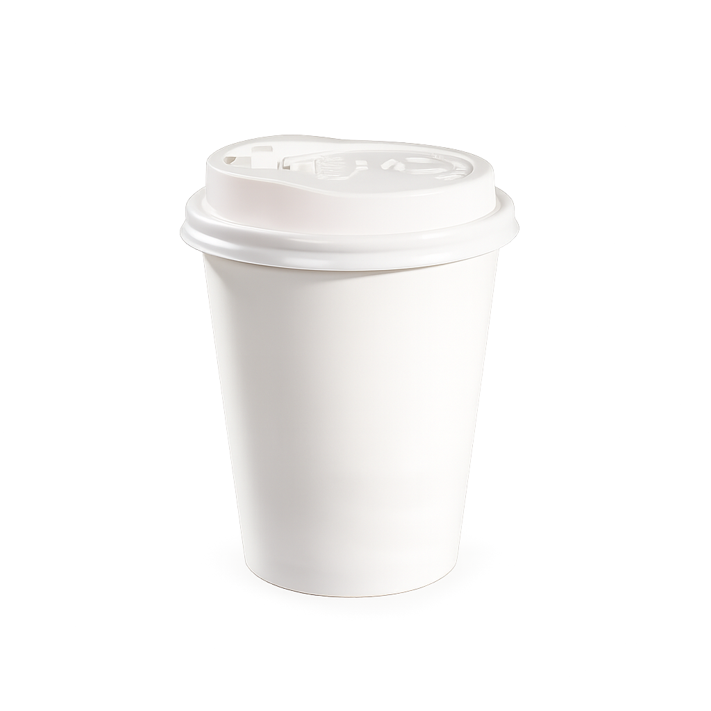 8oz White Paper Hot Cups (1000/Case) Holca Commercials LTD