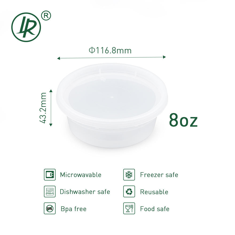 S-8 Round Deli Container with Lid Holca Commercials LTD